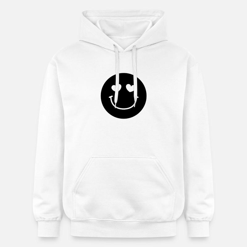 Visage souriant - Sweat à capuche Softstyle® Gildan Unisexe - blanc