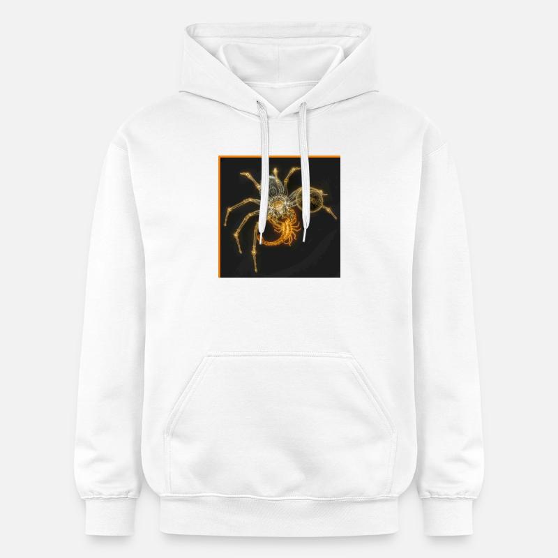 Araignée néon avec des queues funky - Sweat à capuche Softstyle® Gildan Unisexe - blanc