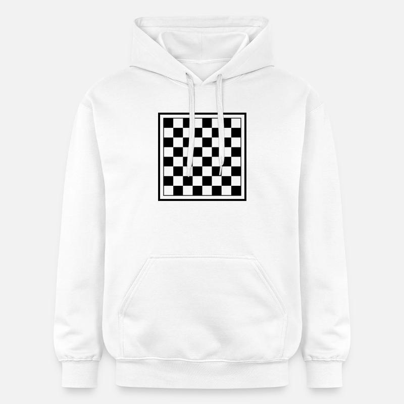 Échiquier - Sweat à capuche Softstyle® Gildan Unisexe - blanc