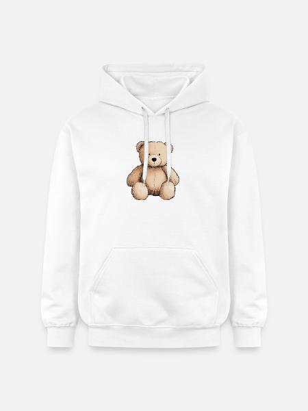 Teddybär, Teddybär, Stofftier - Gildan Unisex Softstyle® Midweight Hoodie - Weiß
