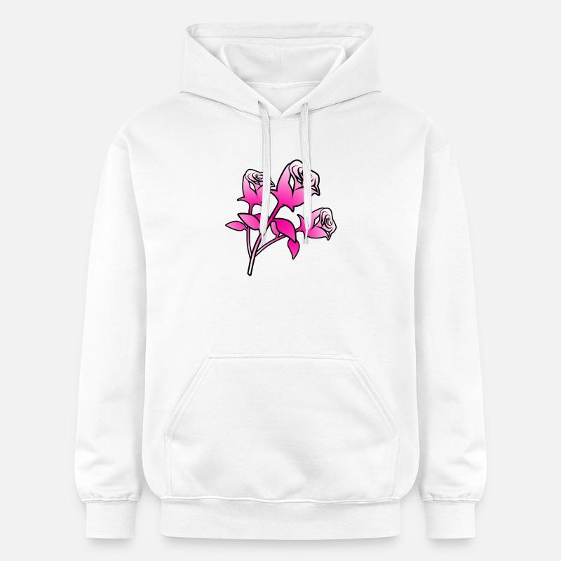 Roses - Sweat à capuche Softstyle® Gildan Unisexe - blanc