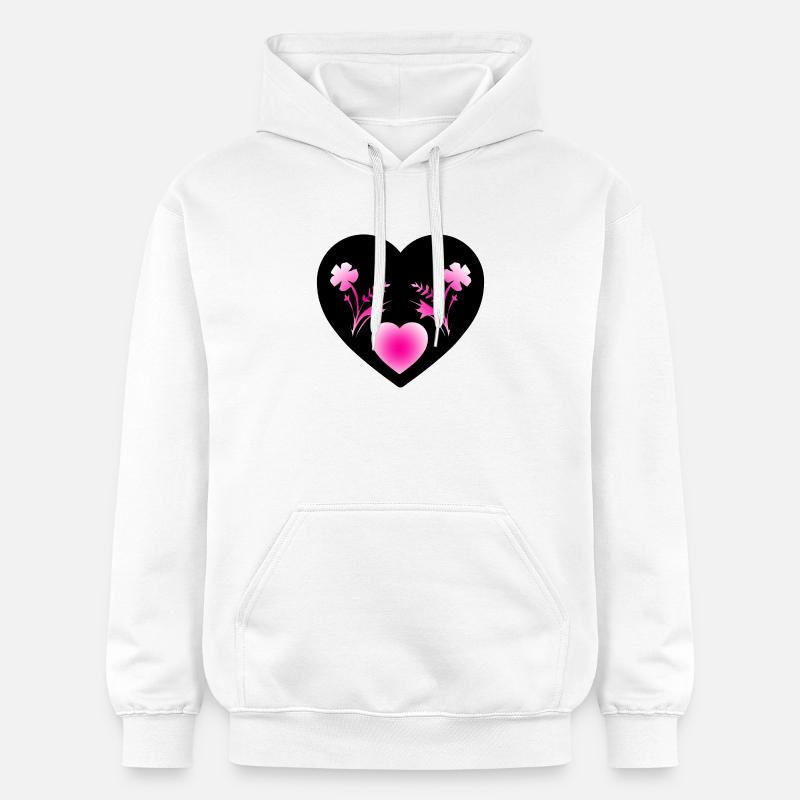 Fleur - Sweat à capuche Softstyle® Gildan Unisexe - blanc