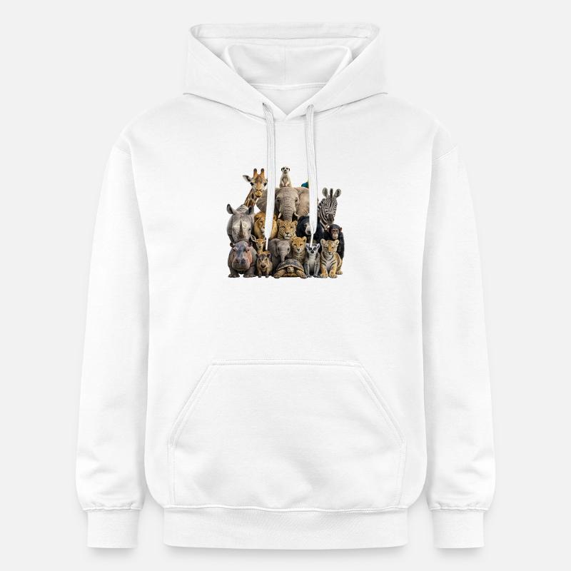 Rassemblement animalier - Sweat à capuche Softstyle® Gildan Unisexe - blanc