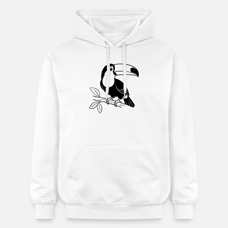 Toukan Bird - Sweat à capuche Softstyle® Gildan Unisexe - blanc