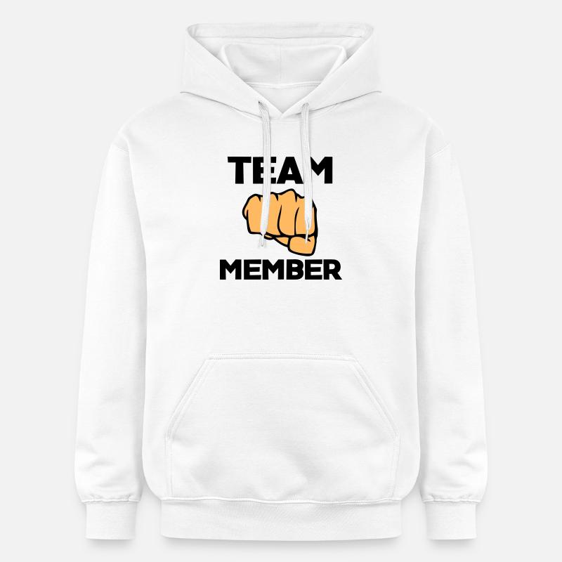 Icône du Poing Combatif - Sweat à capuche Softstyle® Gildan Unisexe - blanc