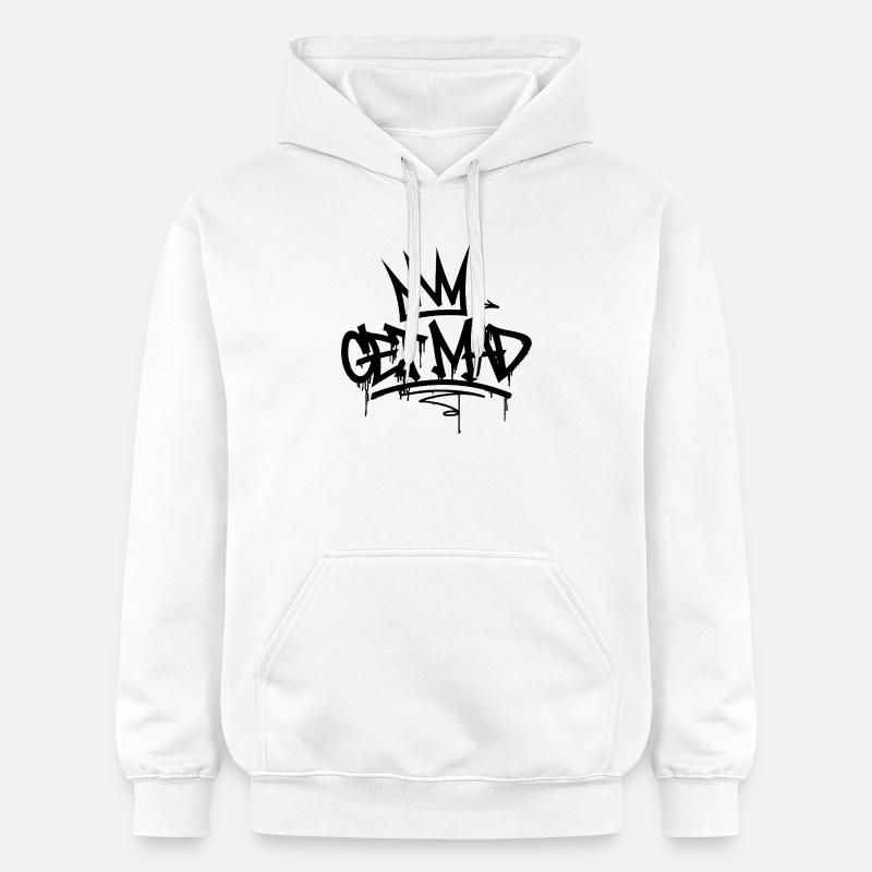 Gamma Crown Graffiti Logo Get Mad - Sweat à capuche Softstyle® Gildan Unisexe - blanc