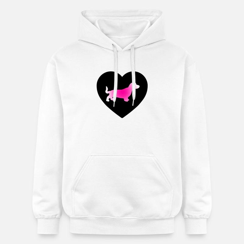Teckel - Sweat à capuche Softstyle® Gildan Unisexe - blanc