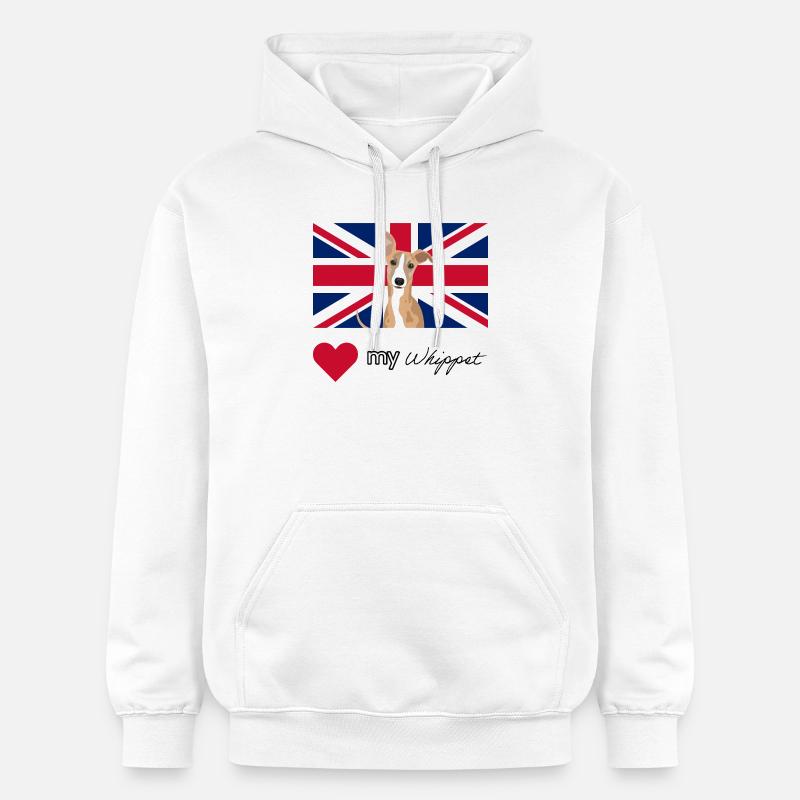 LUVMYWHIPPET (Noir) - Sweat à capuche Softstyle® Gildan Unisexe - blanc