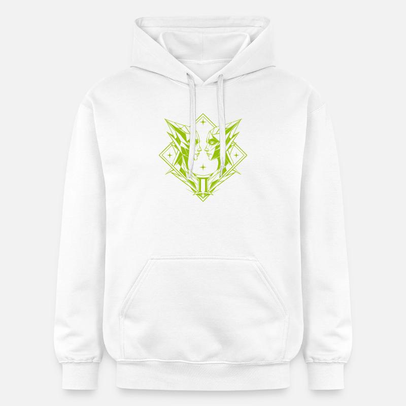 Gémeaux – Dualité et Équilibre - Sweat à capuche Softstyle® Gildan Unisexe - blanc