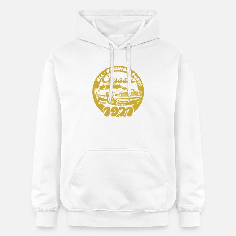 55e anniversaire - Classic Musclecar 06/1971 - Sweat à capuche Softstyle® Gildan Unisexe - blanc