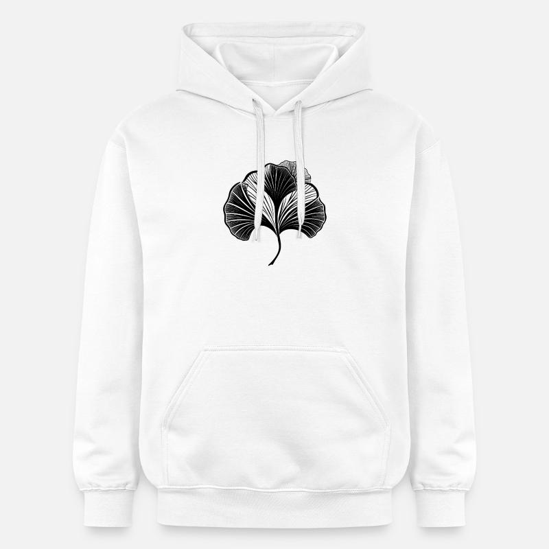 Feuille de ginkgo - Sweat à capuche Softstyle® Gildan Unisexe - blanc