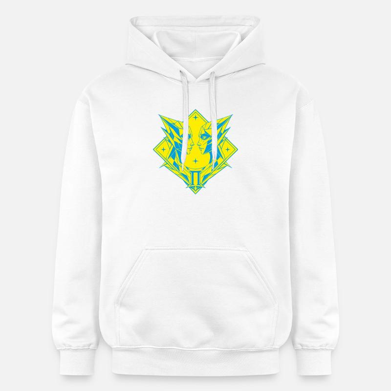 Gémeaux – Dualité et Équilibre - Sweat à capuche Softstyle® Gildan Unisexe - blanc