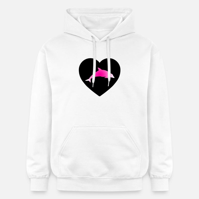Dauphin - Sweat à capuche Softstyle® Gildan Unisexe - blanc