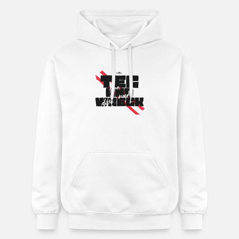 Tec & Wreck Scuba Diving Technischer Taucher - Gildan Unisex Softstyle® Midweight Hoodie - Weiß