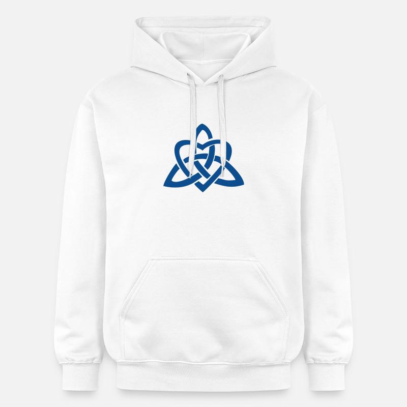 Cœur Celtique Bleu - Sweat à capuche Softstyle® Gildan Unisexe - blanc