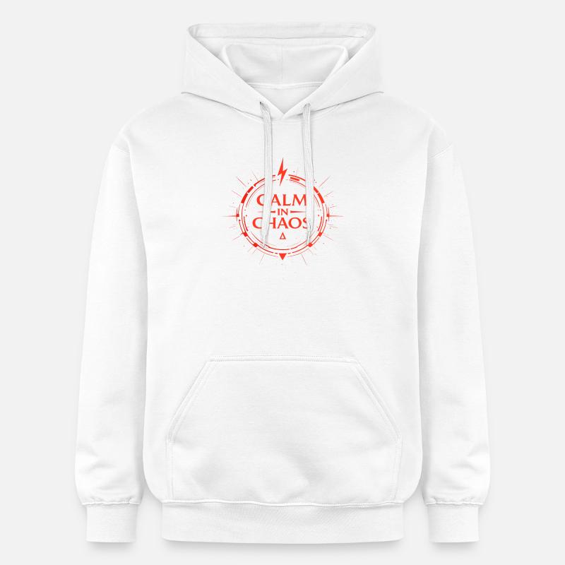 Calme dans le chaos - Sweat à capuche Softstyle® Gildan Unisexe - blanc