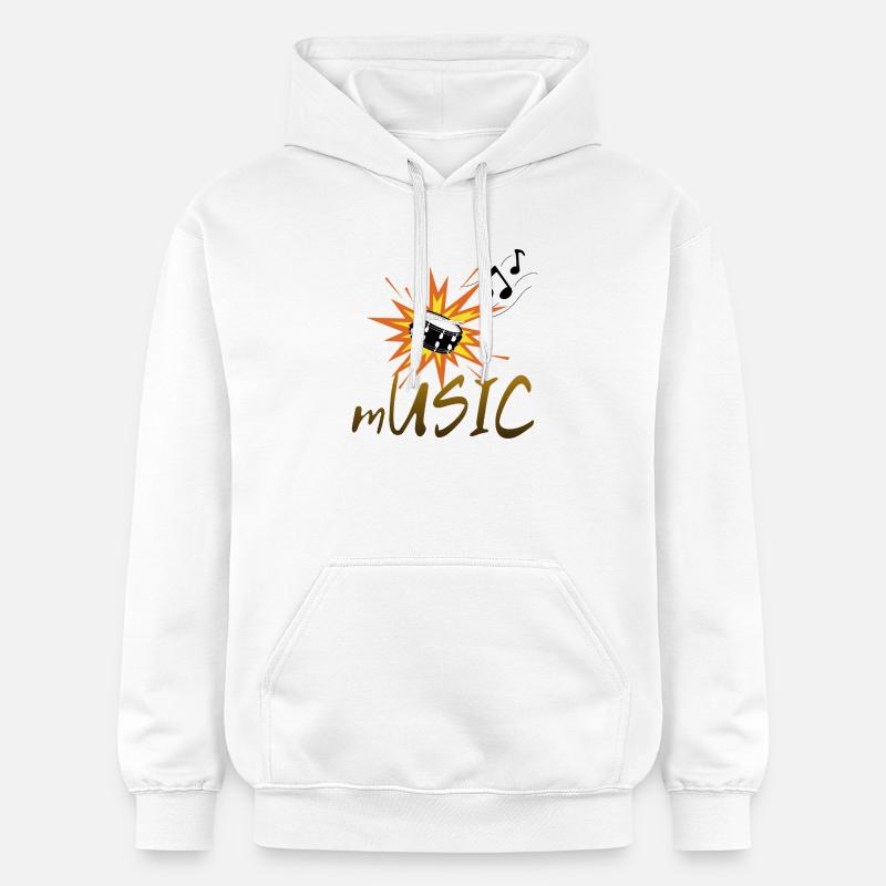 Musique explosive de batterie - Sweat à capuche Softstyle® Gildan Unisexe - blanc