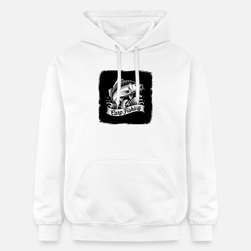 Pêche à la carpe - Sweat à capuche Softstyle® Gildan Unisexe - blanc