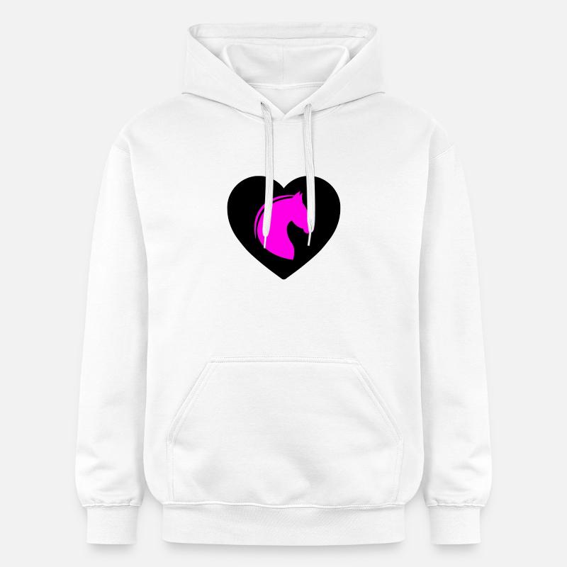 Pferde - Gildan Unisex Softstyle® Midweight Hoodie - Weiß