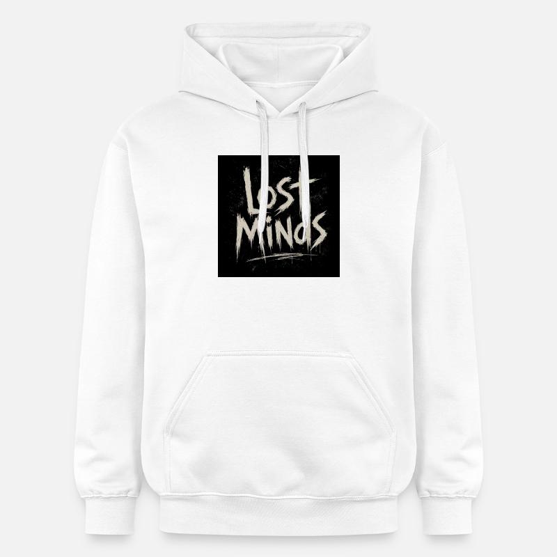 Lettrage grunge des Esprits Perdus - Sweat à capuche Softstyle® Gildan Unisexe - blanc