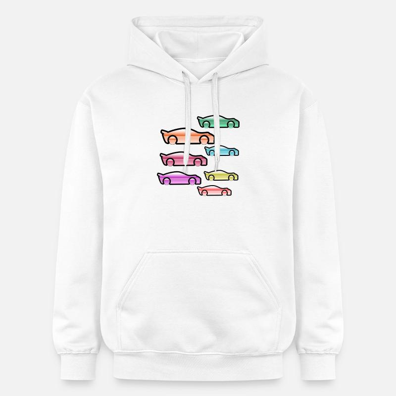 Automobiles - Sweat à capuche Softstyle® Gildan Unisexe - blanc