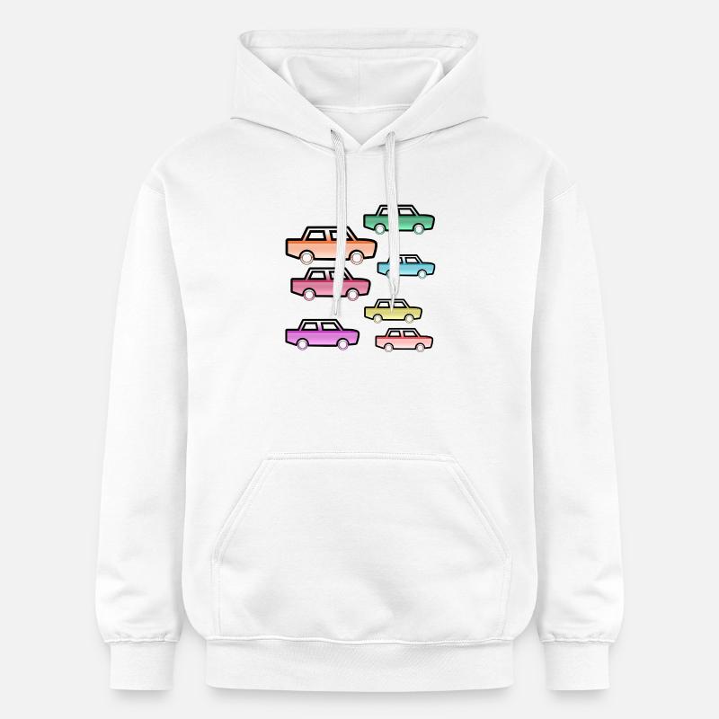 Automobiles - Sweat à capuche Softstyle® Gildan Unisexe - blanc