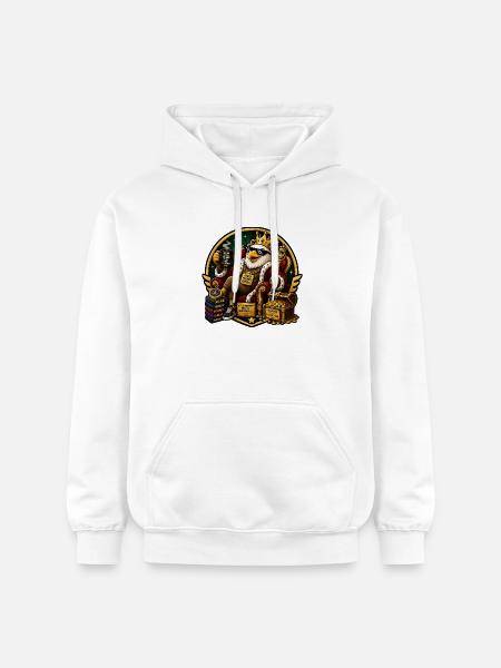 Königspinguin des Erfolgs - Gildan Unisex Softstyle® Midweight Hoodie - Weiß