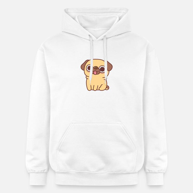 Carlin Faon assis mignon - Sweat à capuche Softstyle® Gildan Unisexe - blanc