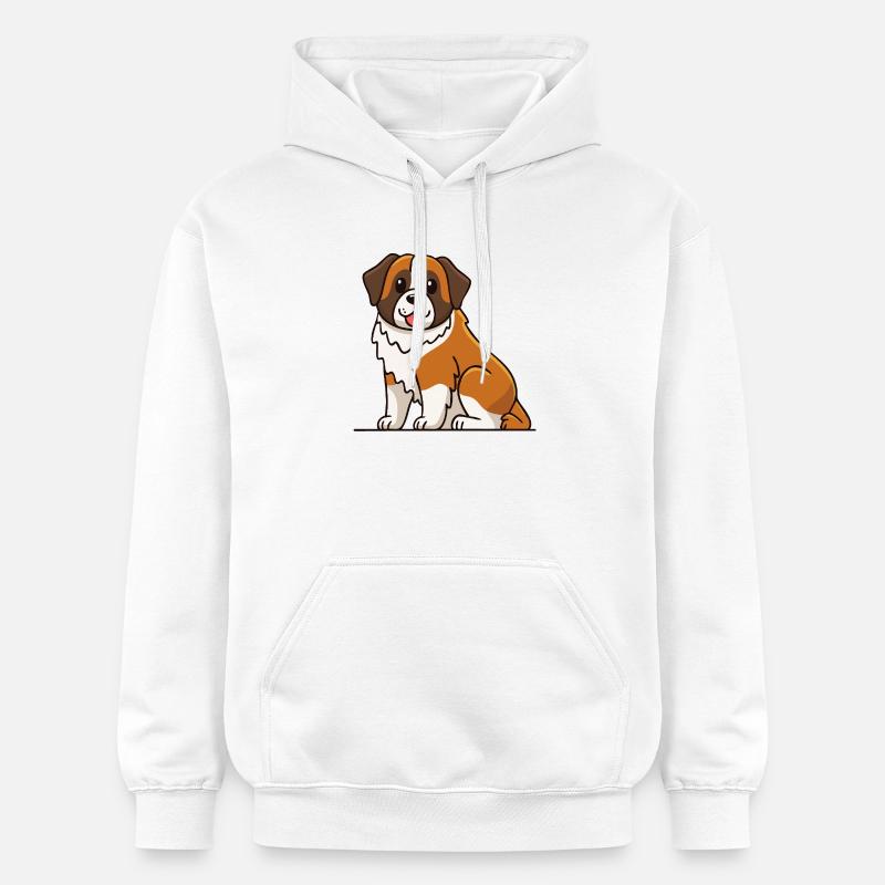 Saint-Bernard (bande dessinée) - Sweat à capuche Softstyle® Gildan Unisexe - blanc