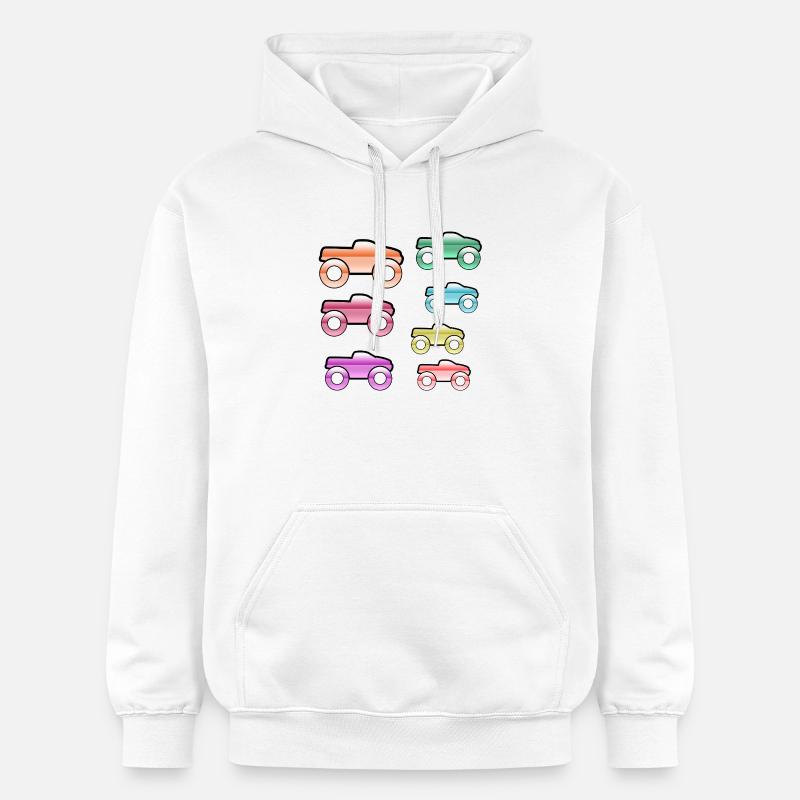 Automobiles - Sweat à capuche Softstyle® Gildan Unisexe - blanc