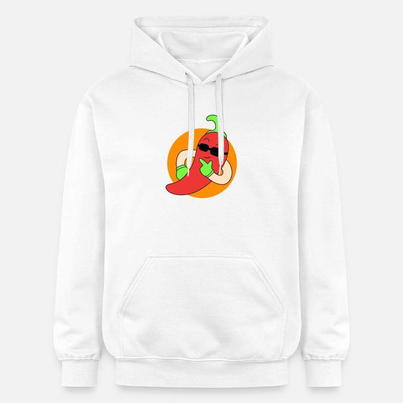 Cool chilli pepper - Gildan Unisex Softstyle® Midweight Hoodie - white