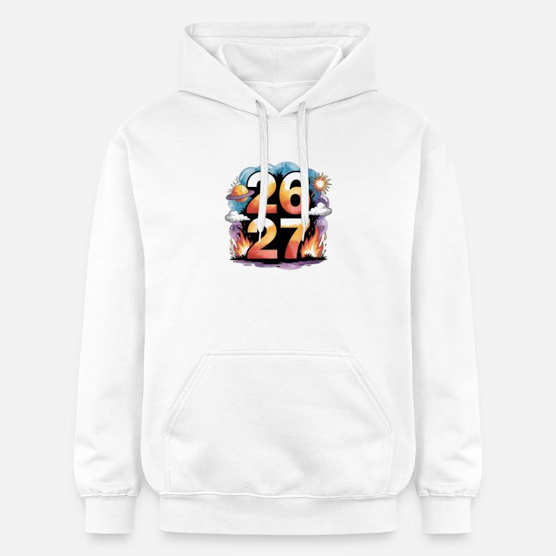 Réveillon du Nouvel An 26 / 27 - Sweat à capuche Softstyle® Gildan Unisexe - blanc