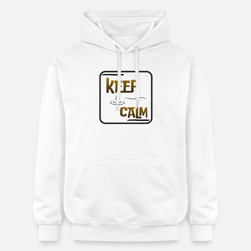 Reste calme - Sweat à capuche Softstyle® Gildan Unisexe - blanc