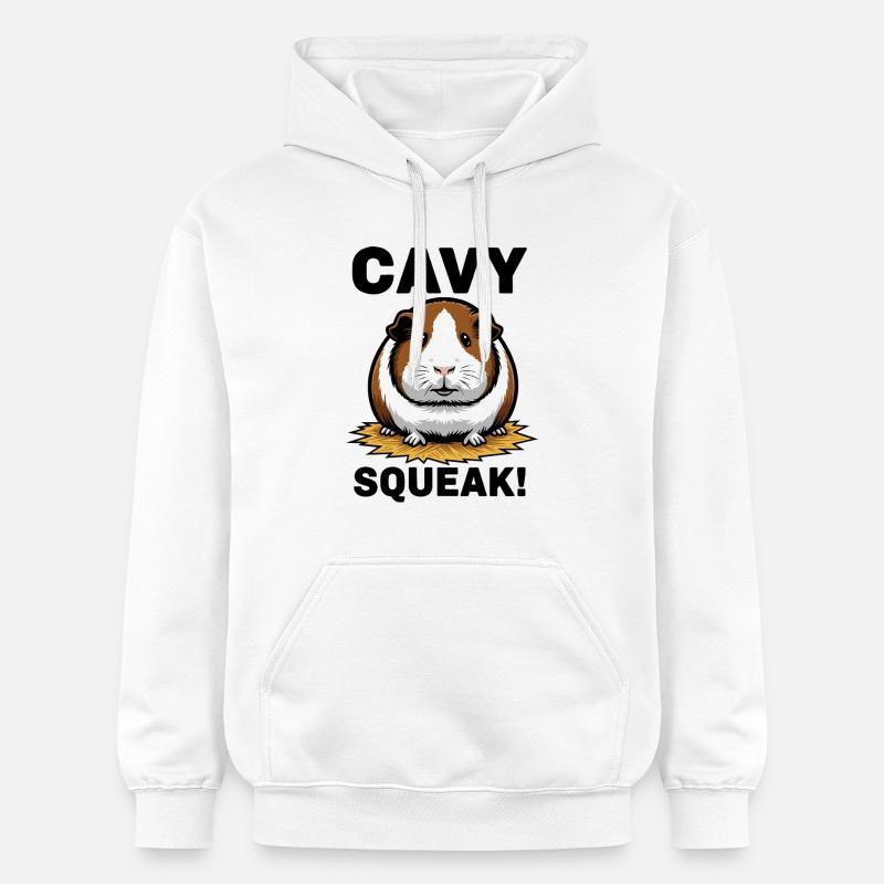 Cochon d'Inde Cavy Squeak Guinea Pig - Sweat à capuche Softstyle® Gildan Unisexe - blanc