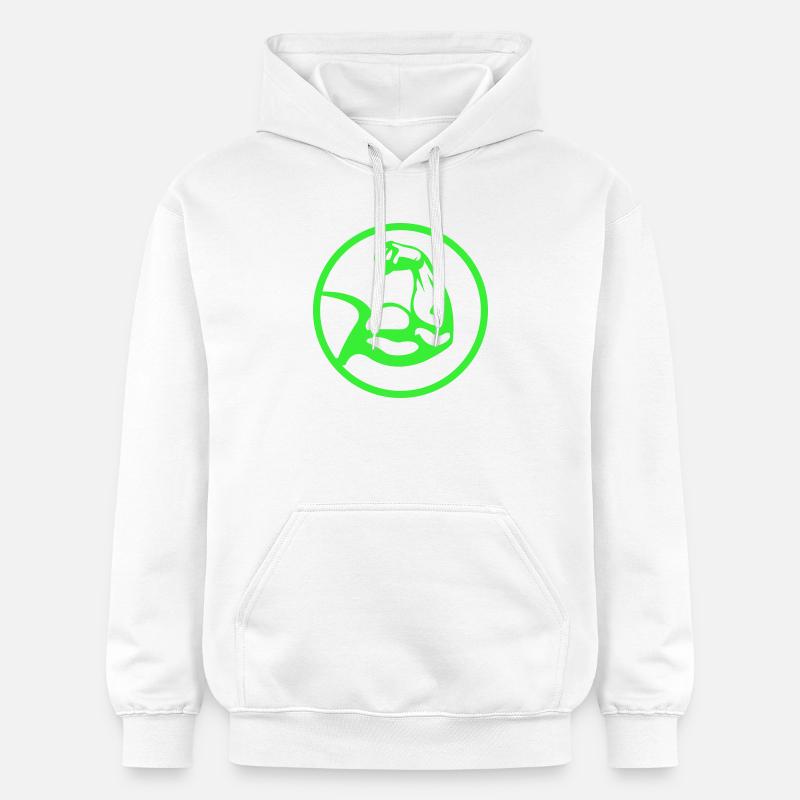Biceps – silhouette verte - Sweat à capuche Softstyle® Gildan Unisexe - blanc