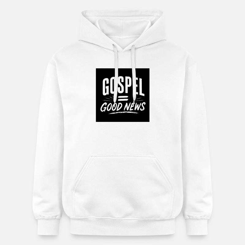 Évangile = Bonne nouvelle - Sweat à capuche Softstyle® Gildan Unisexe - blanc