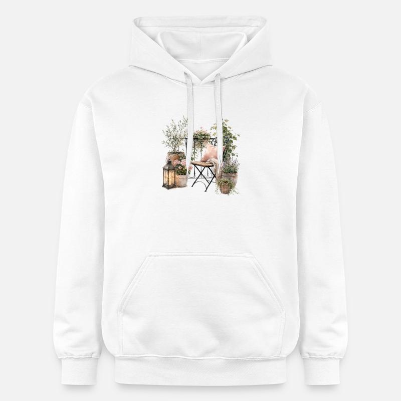 Gemütliche Balkonoase - Sweat à capuche Softstyle® Gildan Unisexe - blanc