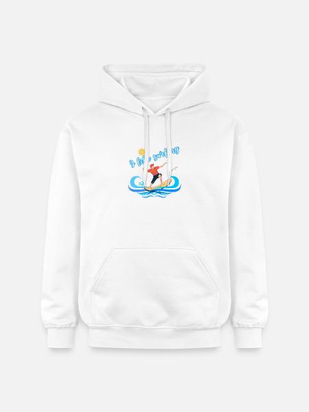 Ich mag Surfen – Sommerstranddesign - Gildan Unisex Softstyle® Midweight Hoodie - Weiß