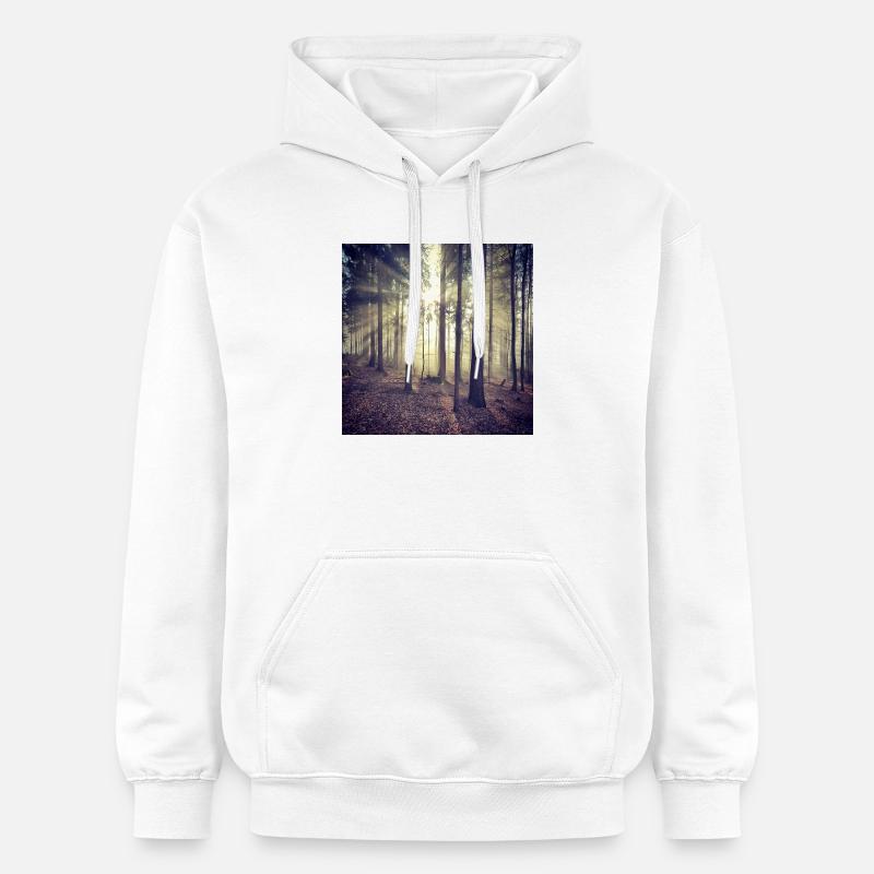 Sunbeams Forest Light - Gildan Unisex Softstyle® Midweight Hoodie - white