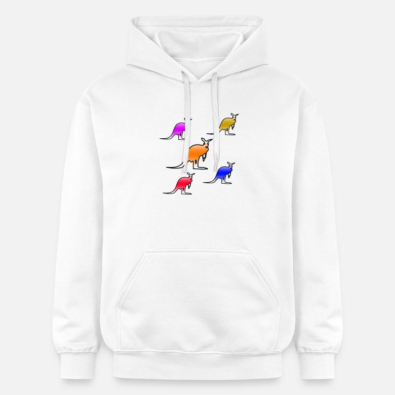Kangourous - Sweat à capuche Softstyle® Gildan Unisexe - blanc
