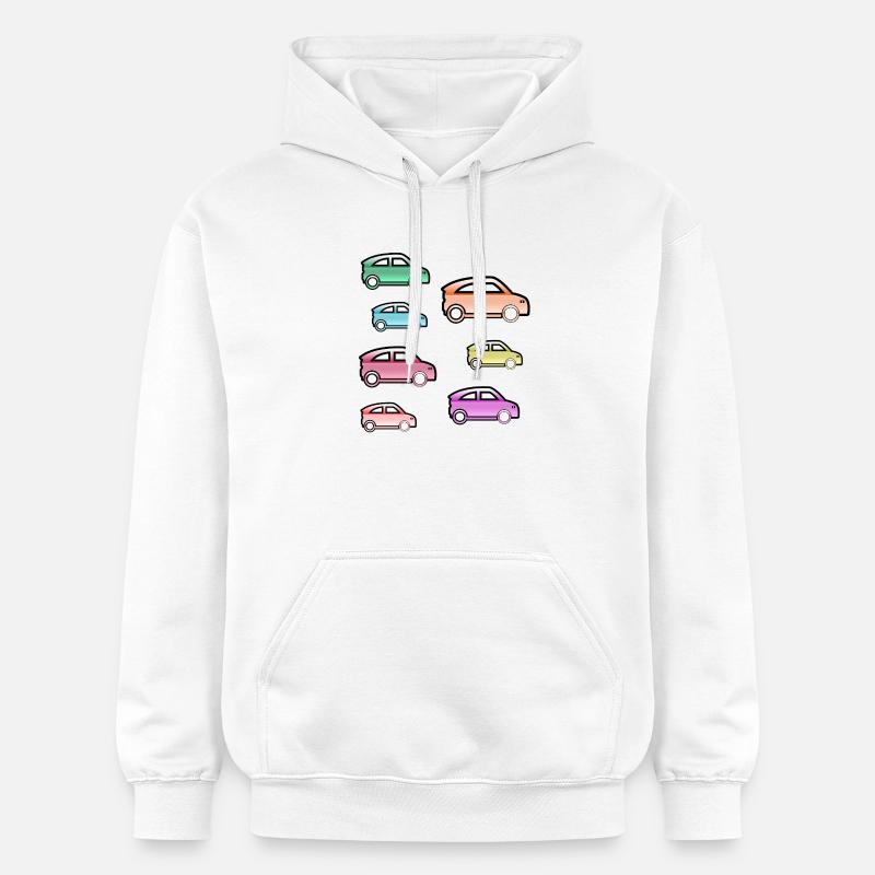 Automobiles - Sweat à capuche Softstyle® Gildan Unisexe - blanc