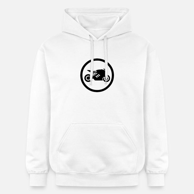 motorcycle - Gildan Unisex Softstyle® Midweight Hoodie - white