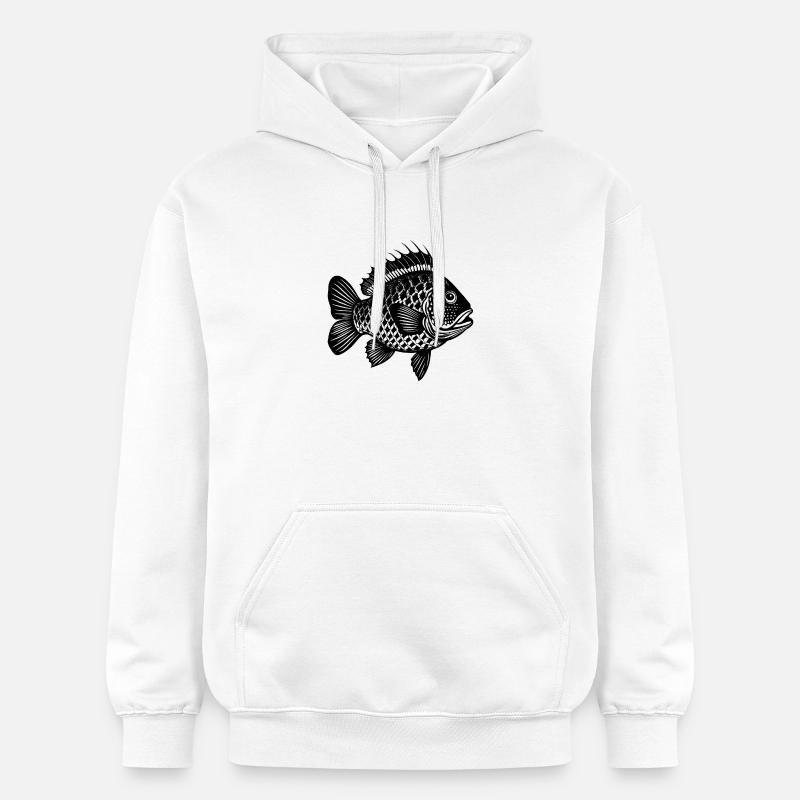 Poisson crapie - Sweat à capuche Softstyle® Gildan Unisexe - blanc