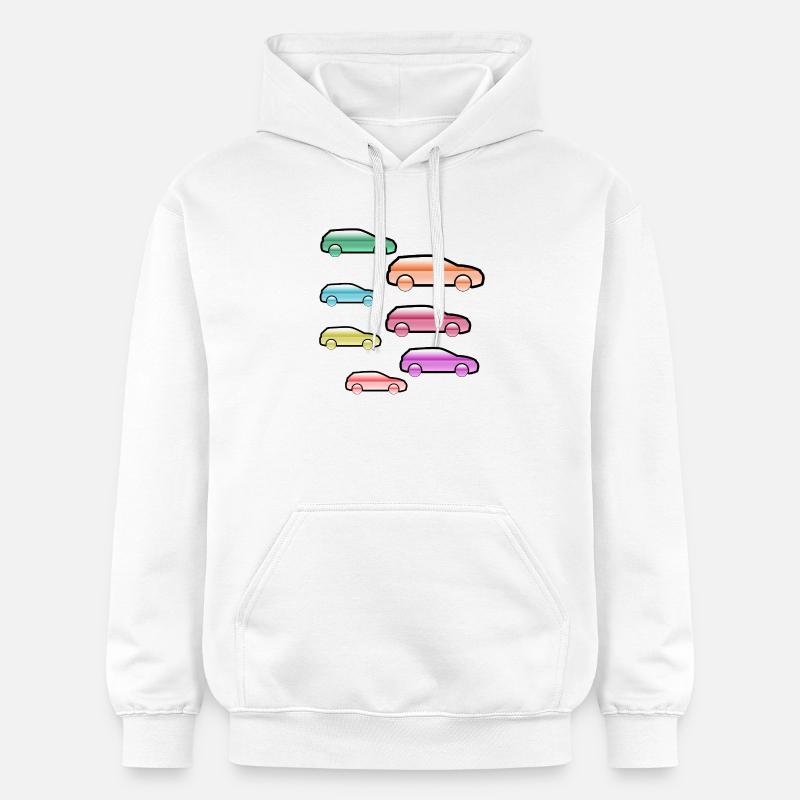 Automobiles - Sweat à capuche Softstyle® Gildan Unisexe - blanc