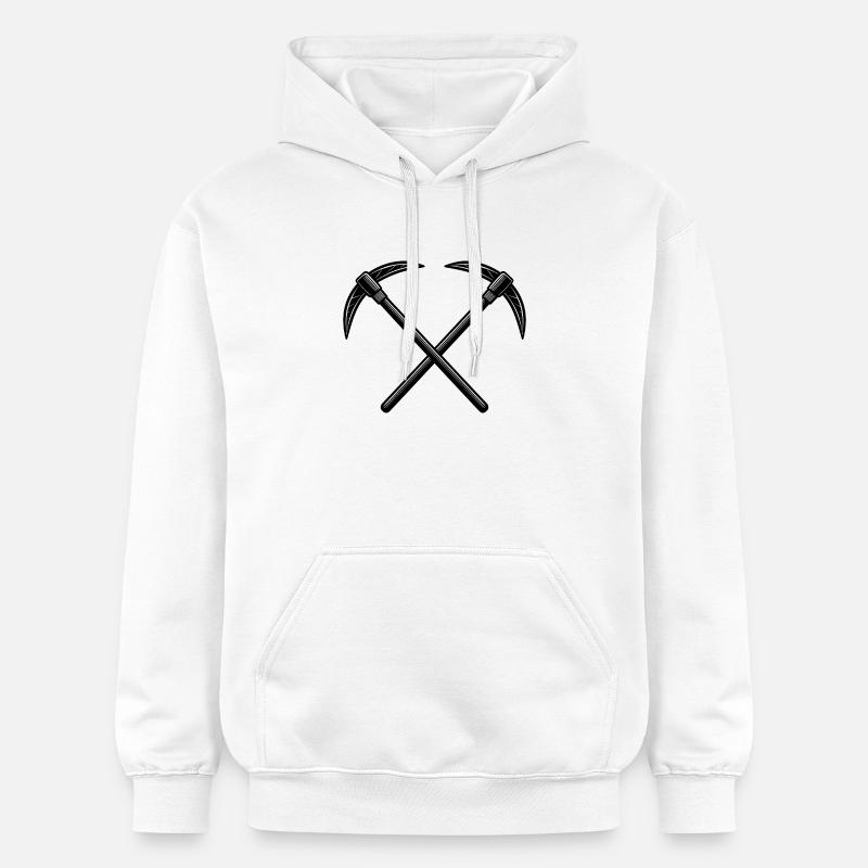 Pioches croisées - Sweat à capuche Softstyle® Gildan Unisexe - blanc