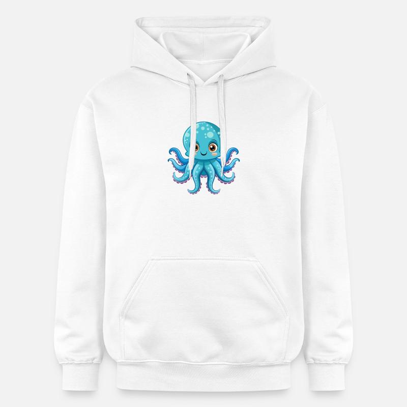 Une pieuvre mignonne - Sweat à capuche Softstyle® Gildan Unisexe - blanc