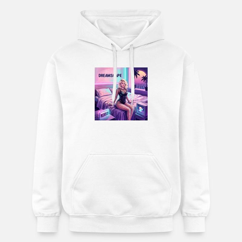 Dreamscape Neon Diva - Sweat à capuche Softstyle® Gildan Unisexe - blanc