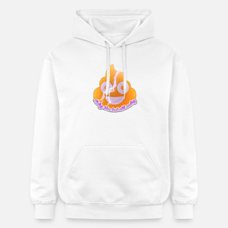 Illustration créative de vecteurs de caca. - Sweat à capuche Softstyle® Gildan Unisexe - blanc