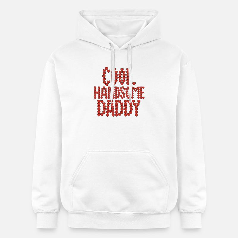 Papa cool et beau - Sweat à capuche Softstyle® Gildan Unisexe - blanc