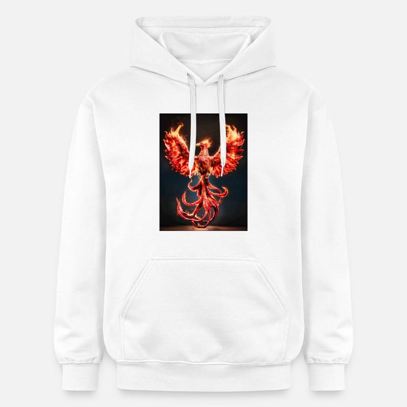 Explosion de Phoenix Firecrest - Sweat à capuche Softstyle® Gildan Unisexe - blanc